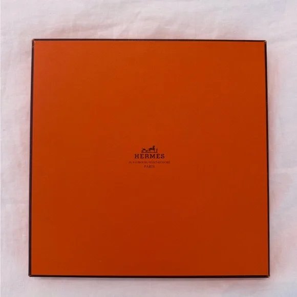 Hermès Multicolor Striped Silk Scarf with Orange Box - Picture 11 of 11